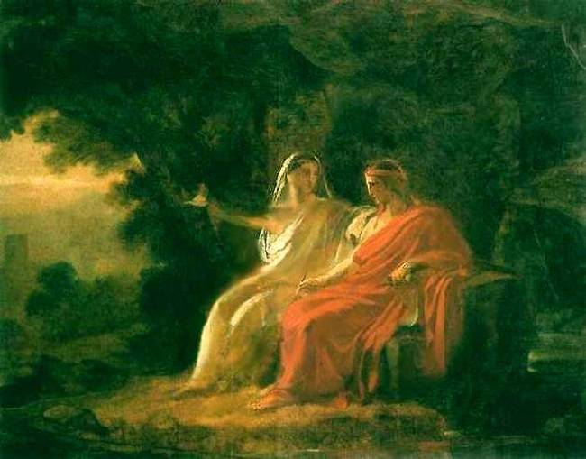 Сочинение по картине: Брюллов - "Нума Помпилий у нимфы Эгерии"